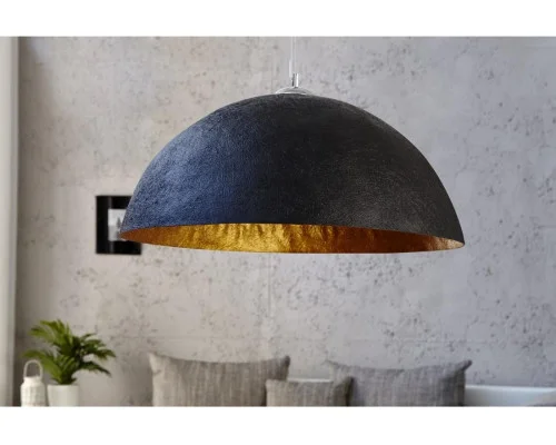 Závěsná lampa černá zlatá 70cm