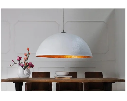 Závěsná lampa bílé zlato 50cm