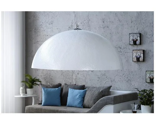 Závěsná lampa bílá stříbrná 70cm 2