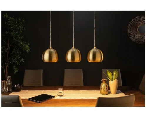 Závěsná lampa Zlatá 3 koule