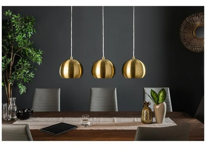Závěsná lampa Zlatá 3 koule