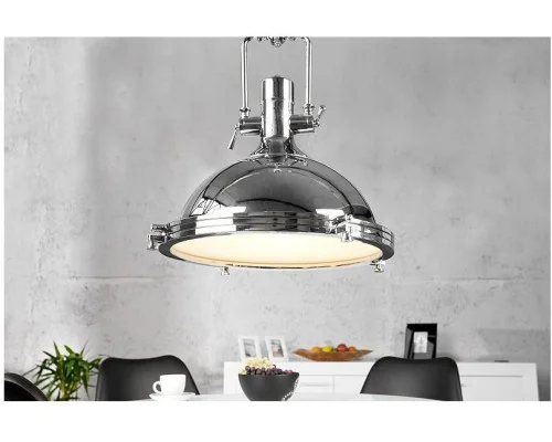 Závěsná lampa Průmyslový chrom 45cm