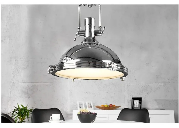Závěsná lampa Průmyslový chrom 45cm
