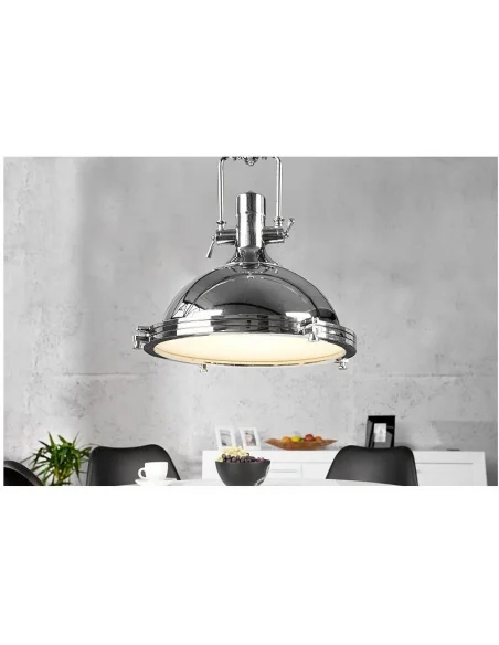 Závěsná lampa Průmyslový chrom 45cm