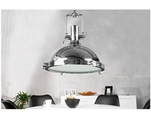 Závěsná lampa Průmyslový chrom 45cm 2