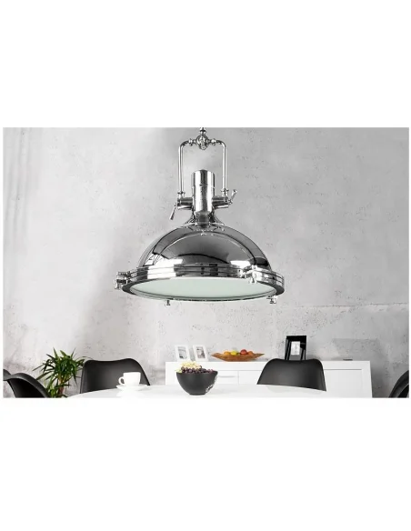 Závěsná lampa Průmyslový chrom 45cm