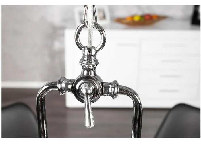 Závěsná lampa Průmyslový chrom 45cm