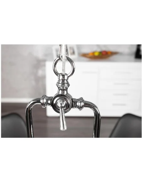 Závěsná lampa Průmyslový chrom 45cm