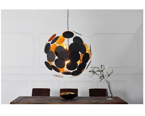 Závěsná lampa Infinity  černá zlatá