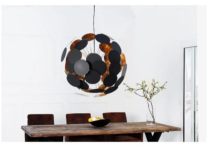 Závěsná lampa Infinity  černá zlatá