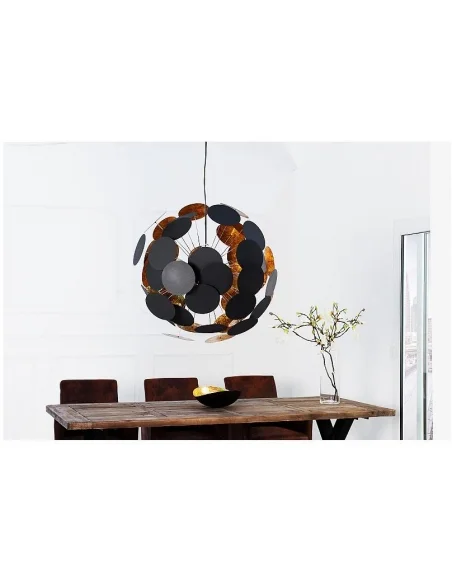 Závěsná lampa Infinity  černá zlatá