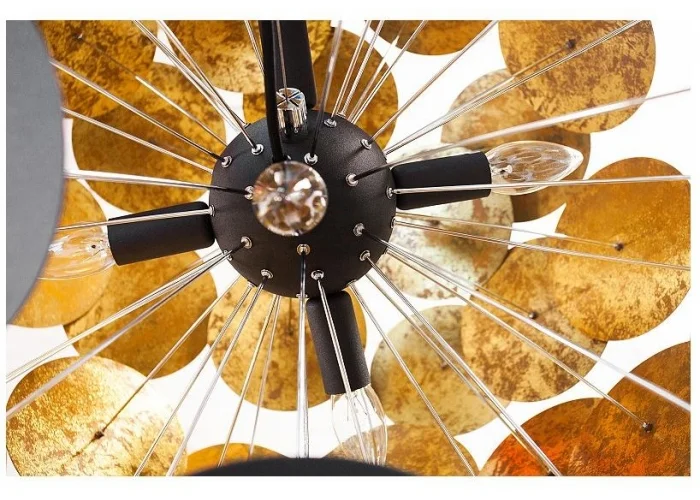 Závěsná lampa Infinity  černá zlatá