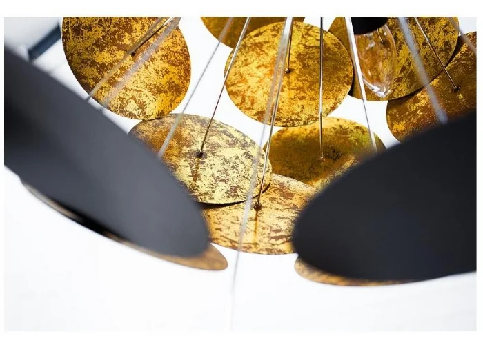 Závěsná lampa Infinity  černá zlatá