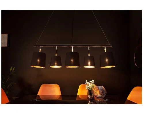 Závěsné lampa černé zlato 100cm