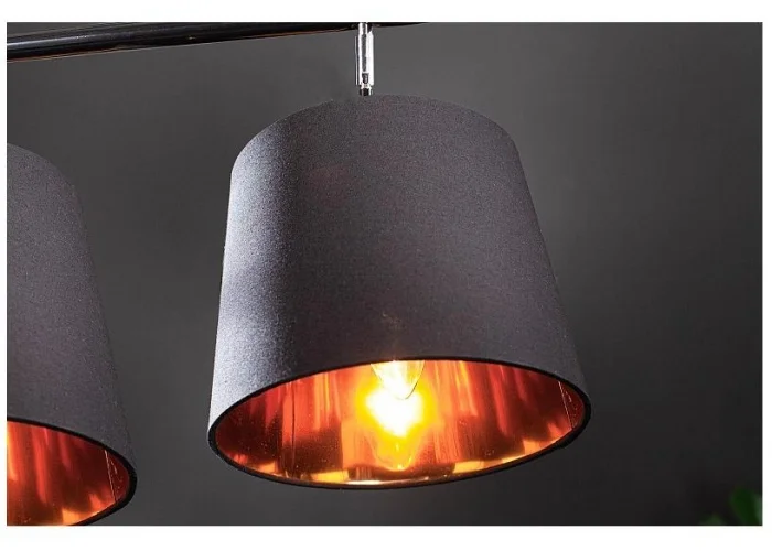 Závěsné lampa černé zlato 100cm