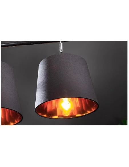 Závěsné lampa černé zlato 100cm