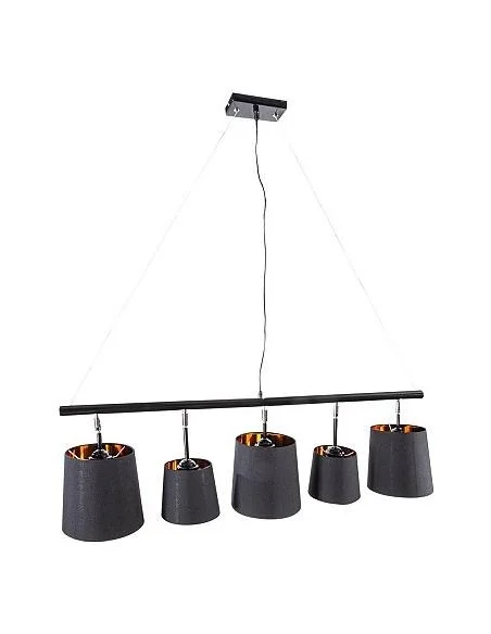 Závěsné lampa černé zlato 100cm