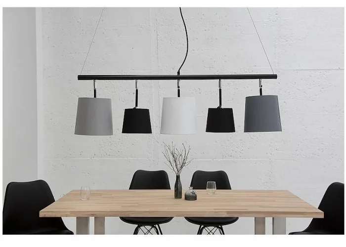 Závěsné lampa černá šedá bílá 100cm