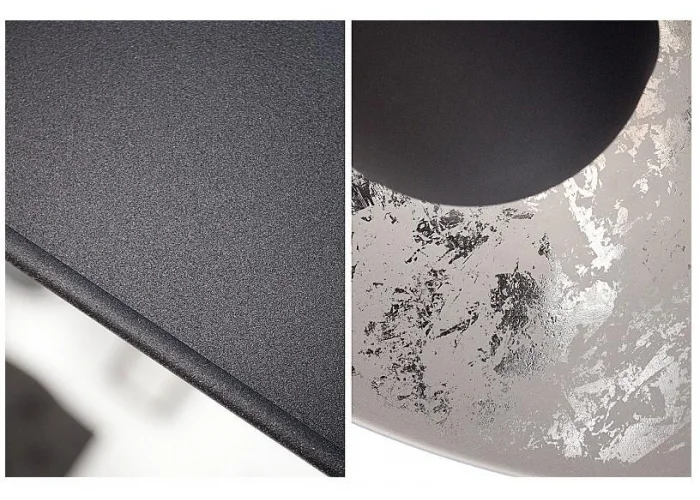 Závěsná lampa Studio černo stříbrná