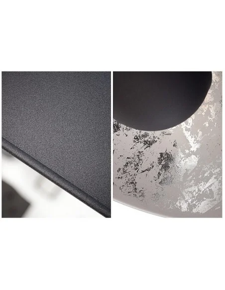 Závěsná lampa Studio černo stříbrná