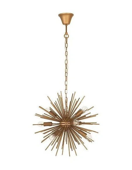Závěsná lampa sluneční svit zlatá 50cm