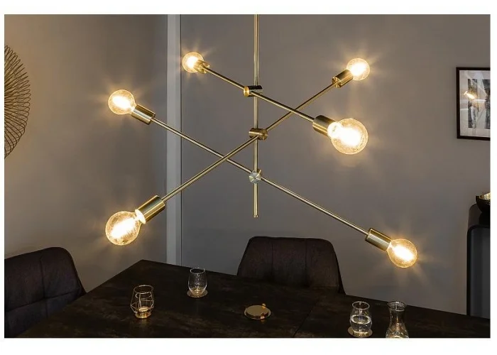 Závěsná lampa varianta zlatá