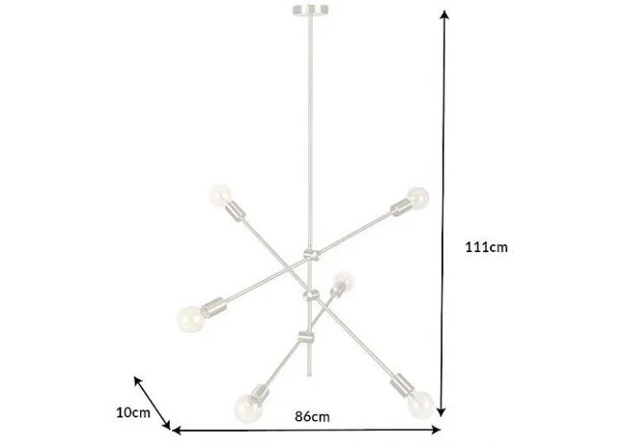 Závěsná lampa varianta zlatá