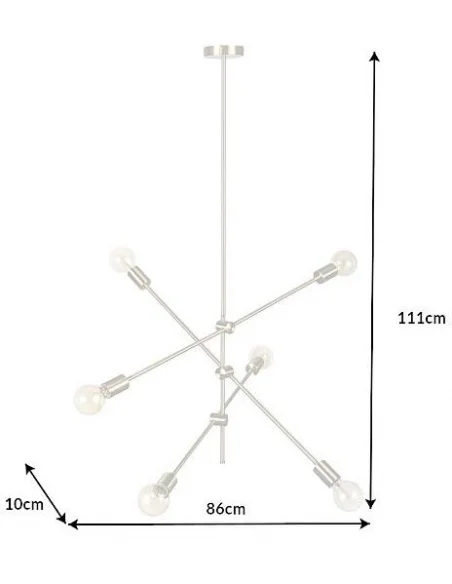 Závěsná lampa varianta zlatá