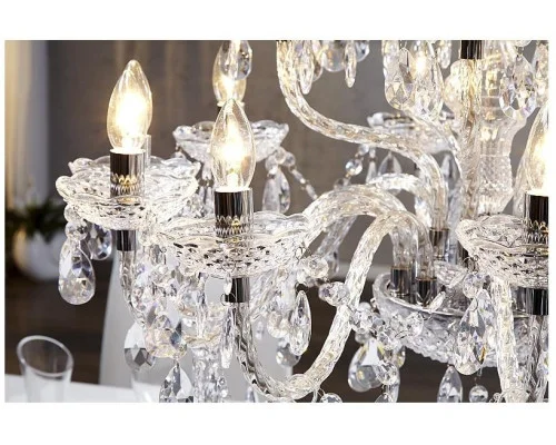 Závěsná lampa diamantový lustr 15ramenný čirý 2