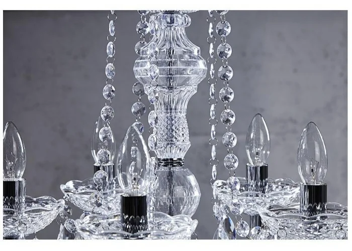 Závěsná lampa diamantový lustr 15ramenný čirý