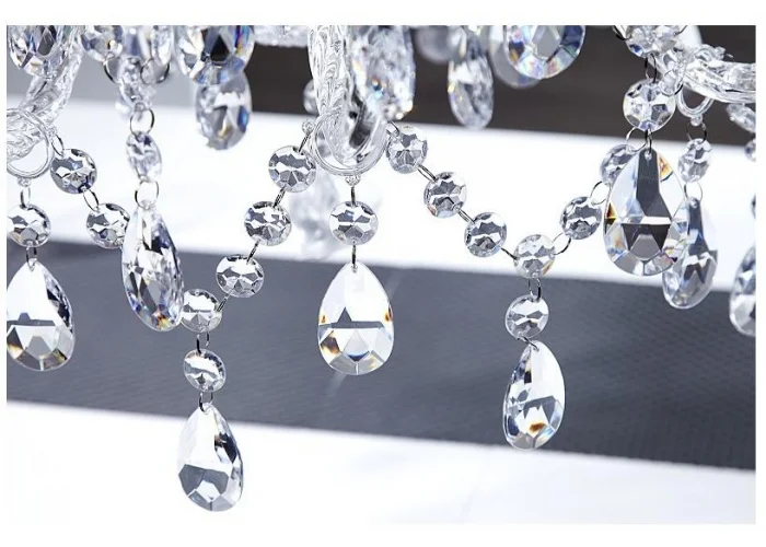 Závěsná lampa diamantový lustr 15ramenný čirý