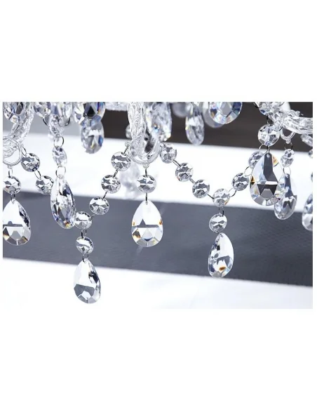 Závěsná lampa diamantový lustr 15ramenný čirý