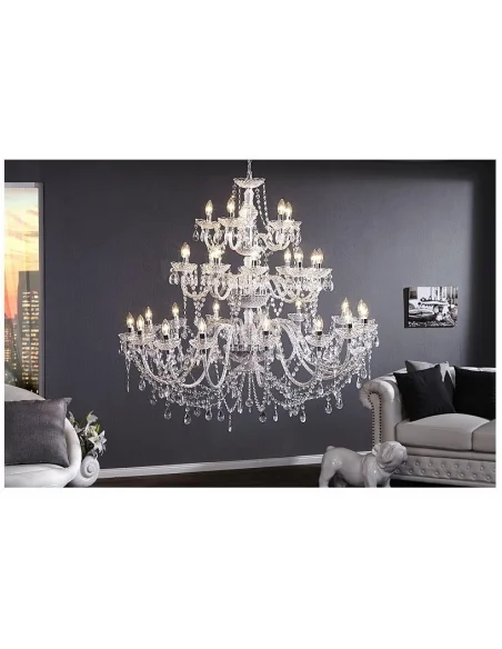 Diamantový lustr  30ramenný čirý