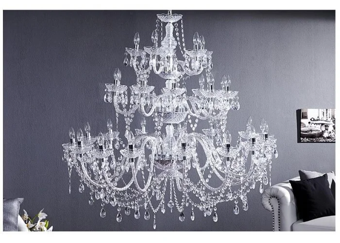 Diamantový lustr  30ramenný čirý