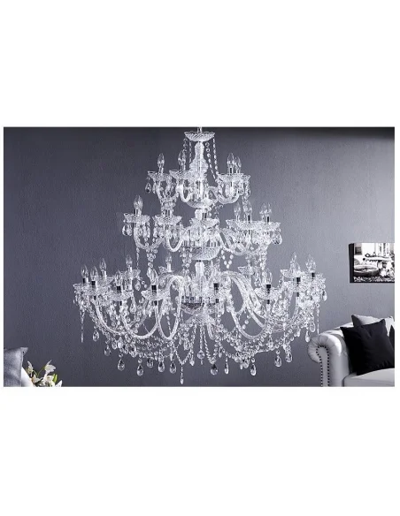 Diamantový lustr  30ramenný čirý