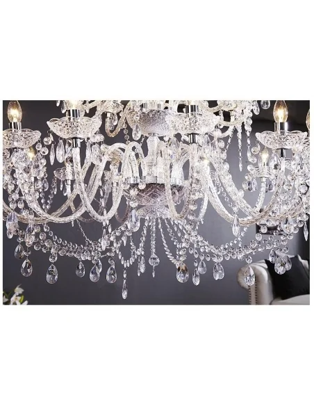 Diamantový lustr  30ramenný čirý