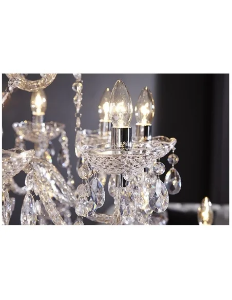 Diamantový lustr  30ramenný čirý