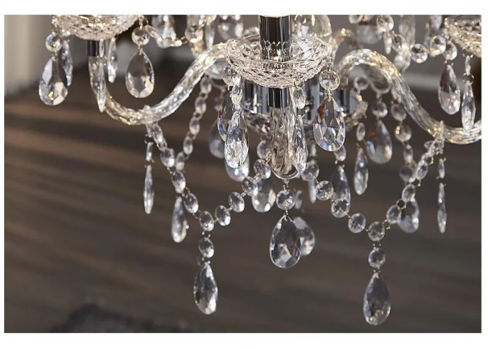 Závěsná lampa diamantový lustr 5ramenný čirý