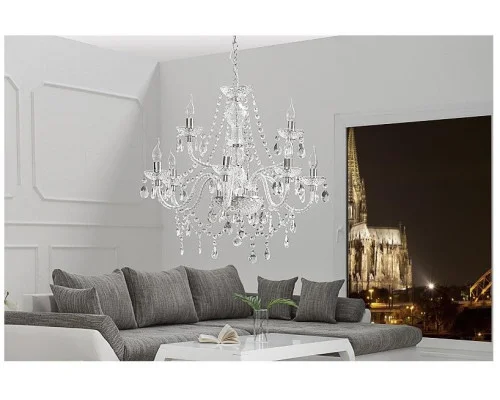 Závěsná lampa diamantový lustr 9ramenný čirý 2