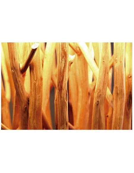 Stojací lampa v přírodním dřevě Euforie 175cm