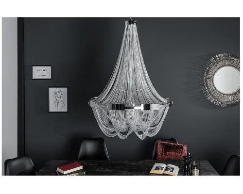 Závěsný lustr Royal stříbrný 70cm