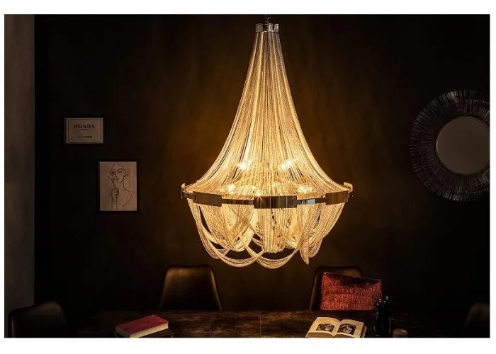 Závěsný lustr Royal stříbrný 70cm