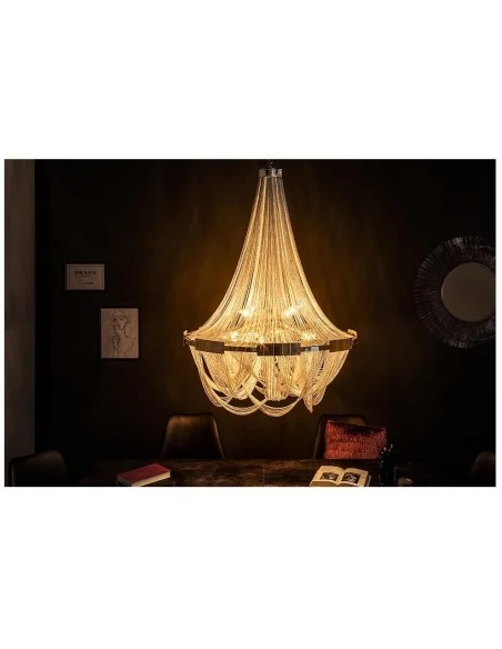 Závěsný lustr Royal stříbrný 70cm