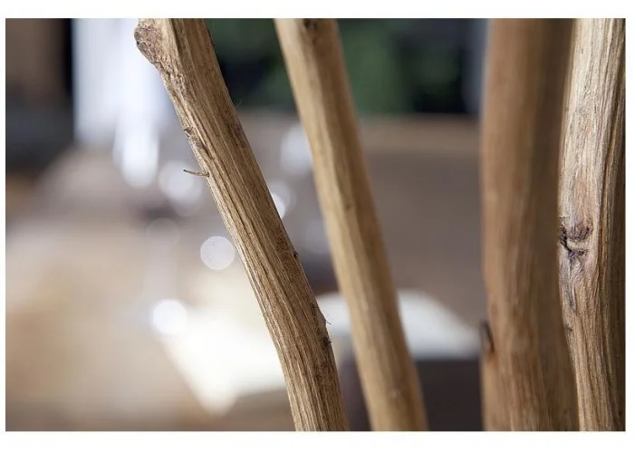 Stojací lampa přírodním dřevě Euforie hnědá 175cm