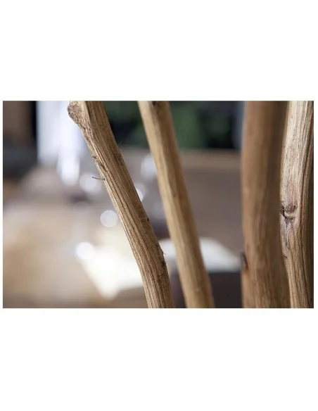 Stojací lampa přírodním dřevě Euforie hnědá 175cm