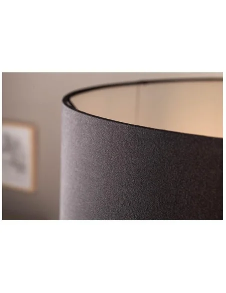 Stojací lampa v  přírodním dřevě rousilique černá