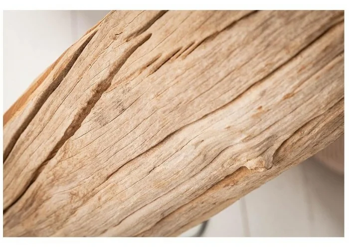 Stojací lampa v  přírodním dřevě rousilique černá