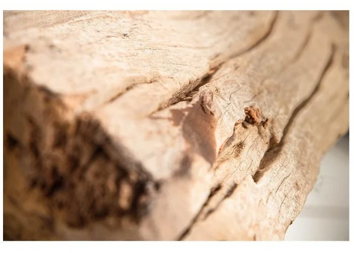 Stojací lampa v  přírodním dřevě rousilique černá