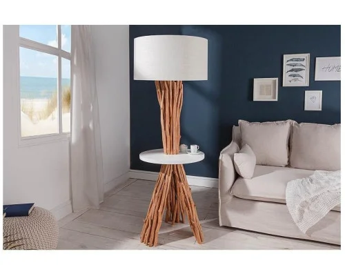 Stojací lampa servant dlouhé dřevo 153cm