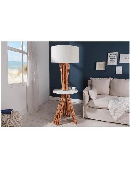 Stojací lampa servant dlouhé dřevo 153cm